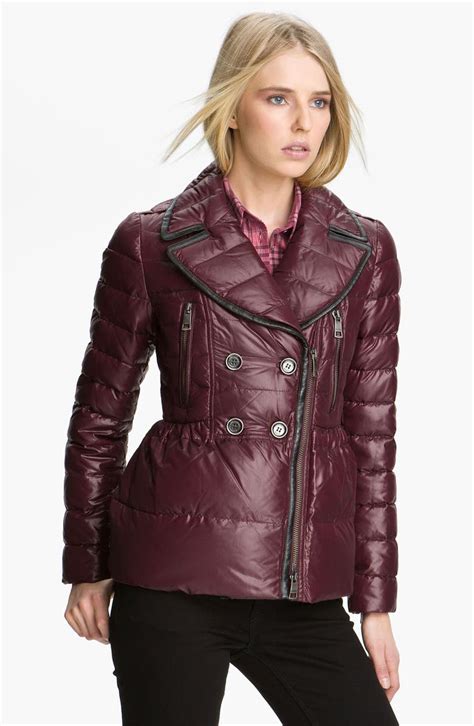 burberry brit puffer jacket women'|burberry quilted jacket ladies.